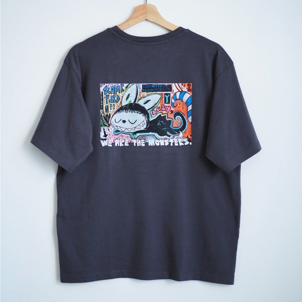 Zimomo POP MART Uniqlo labubu the monsters kasing lung T shirt new